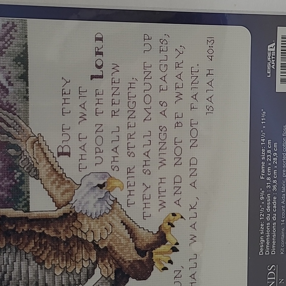 Isaiah 40:31 Counted Cross Stitch Kit - Picture 2 of 9